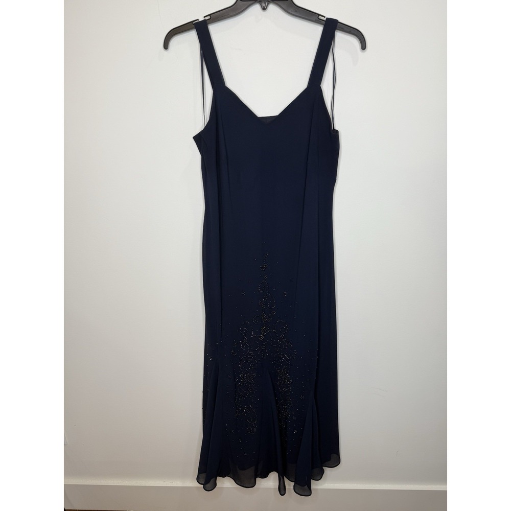 R&M Richards Navy Maxi Dress with Embellishments - Picture 6 of 12